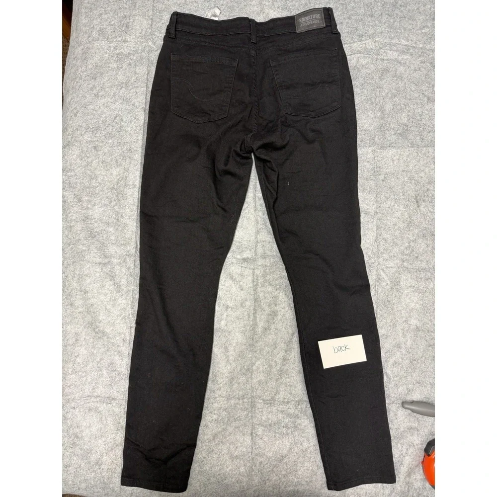 Levi Strauss mid-rise skinny black jeans pants‎ women's 6 (28W x 30L)